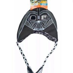 Disney STAR WARS Darth Vader Laplander Black Beanie Cap Hat Ages 8+ One Size